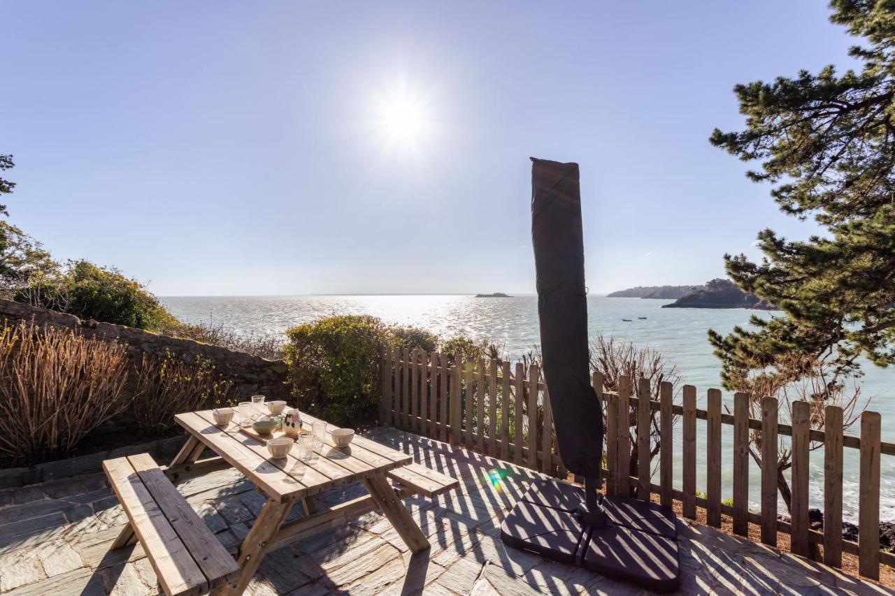 Jardin Sur L'Eau - Appt Vue Mer Cancale Bagian luar foto